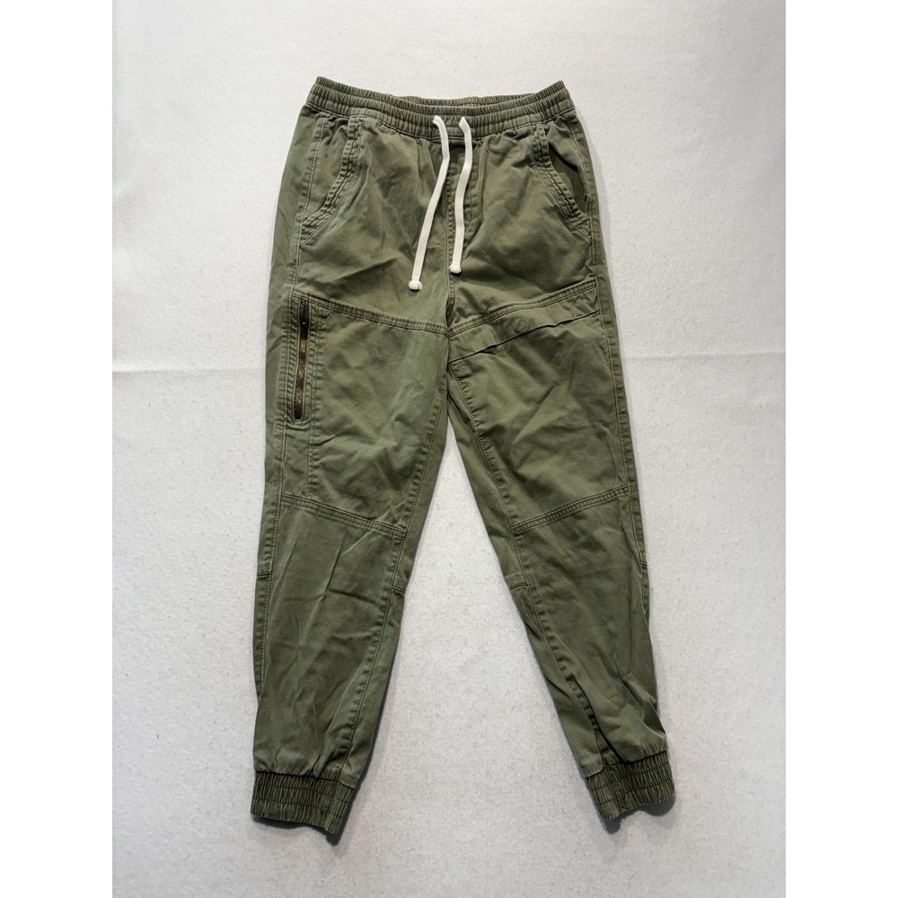 Arizona Jean Co Jogger Pants Mens Small Green Skinny Elastic Waist Cuffed Ankle